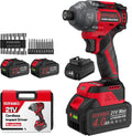 2655 in-lbs 21V Brushless 1/4" Taladro Atornillador de Impacto Inalámbrico con Cable Rojo