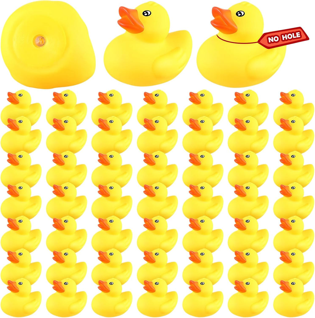 Lenwen 50 piezas de 2.2 pulgadas patos de goma sin agujero impermeable