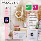 Reloj inteligente para niños con rastreador GPS y llamadas, relojes inteligentes 4G para niñas y niños con tarjeta SIM, SOS, cámara, llamada de voz y video, modo escolar para niños de 4 a 12 años, regalo de cumpleaños
