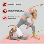 Tapete de yoga extra ancho de 72 x 32 pulgadas, tapete de ejercicio antideslizante de TPE para entrenamiento en casa, tapete de yoga grande de alta densidad de 0.236 pulgadas para hombres y