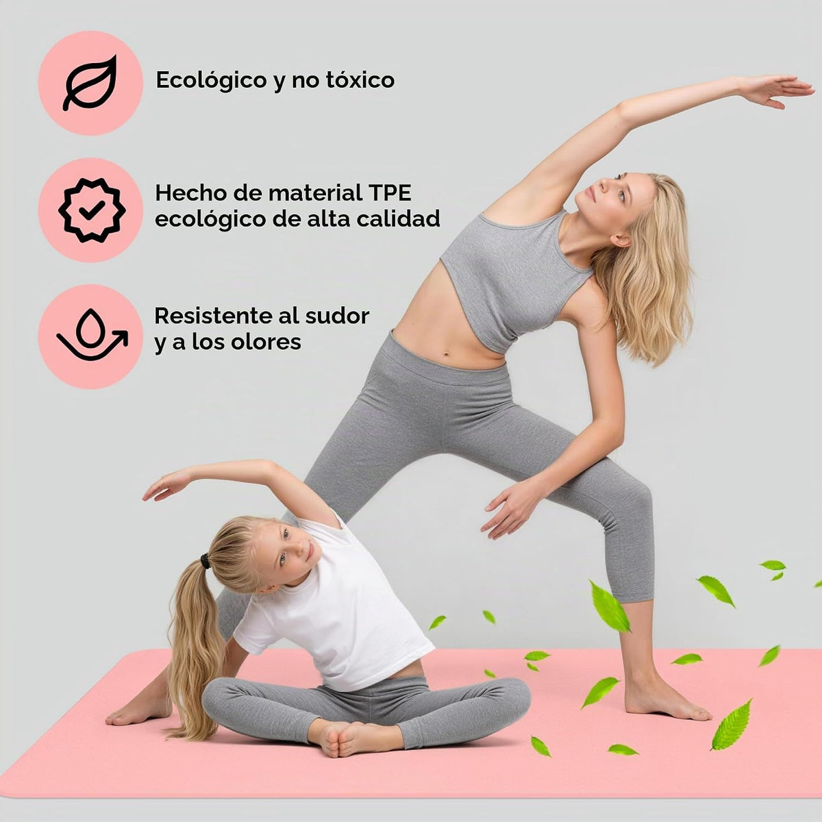 Tapete de yoga extra ancho de 72 x 32 pulgadas, tapete de ejercicio antideslizante de TPE para entrenamiento en casa, tapete de yoga grande de alta densidad de 0.236 pulgadas para hombres y