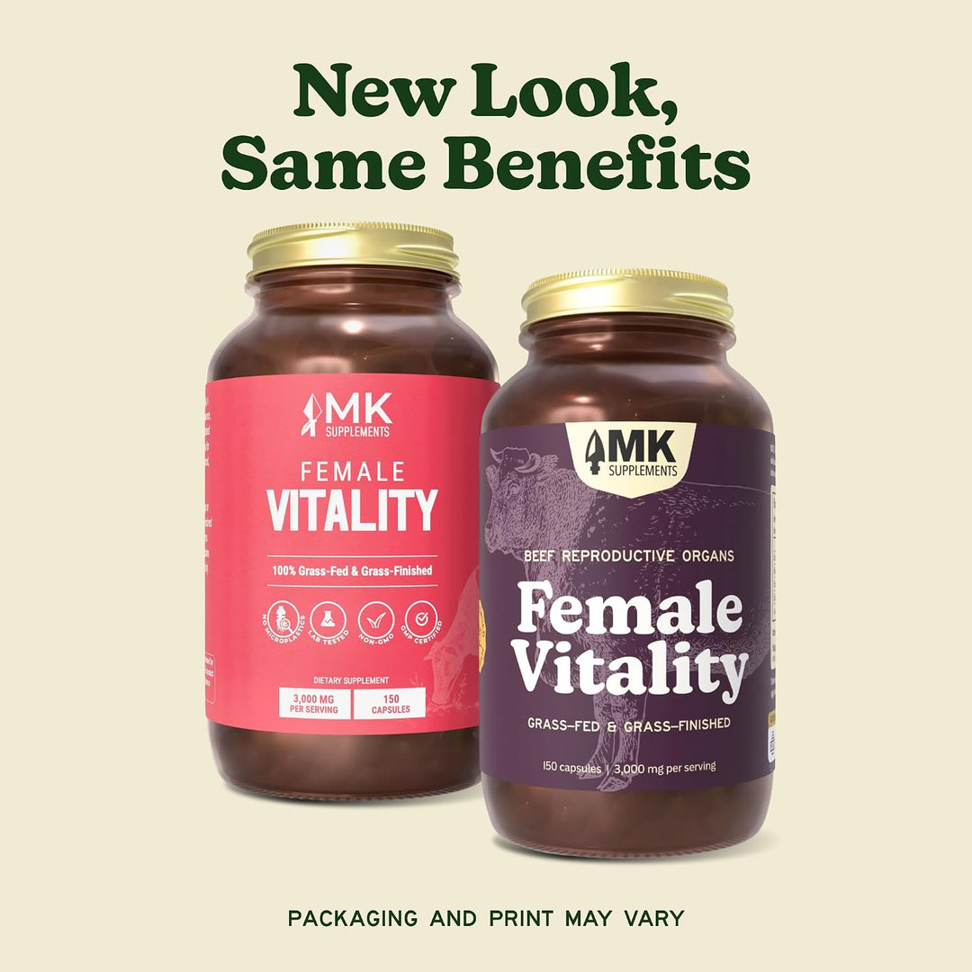 MK Supplements Vitalidad femenina | Órganos de carne alimentados co...