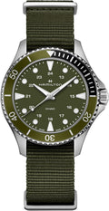 Hamilton Reloj de cuarzo azul marino caqui para hombre, caja de acero