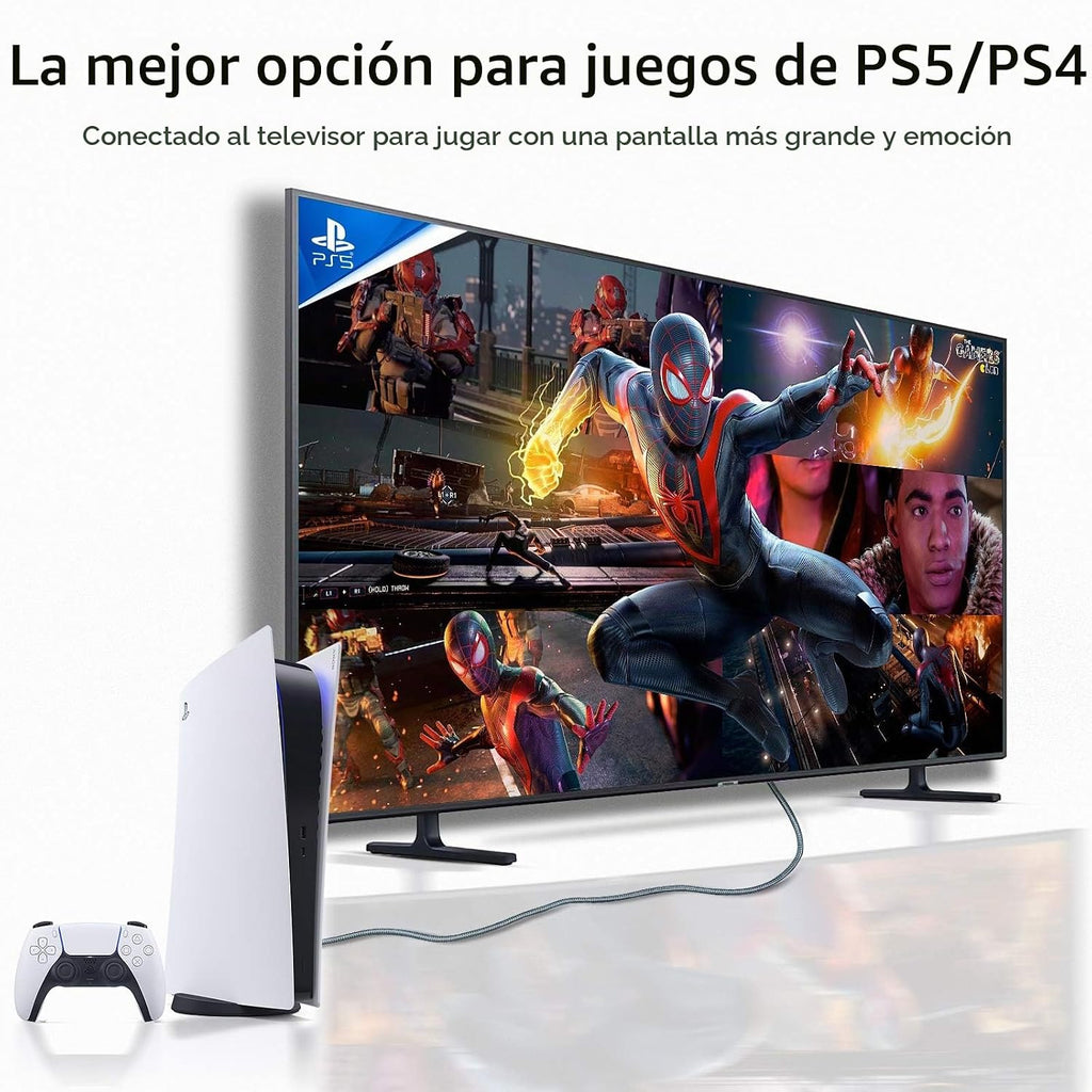 Cable HDMI Óptico de Fibra 8K 4K 75 ft, 8K 60Hz / 4K 120Hz Ultra Alta Velocidad