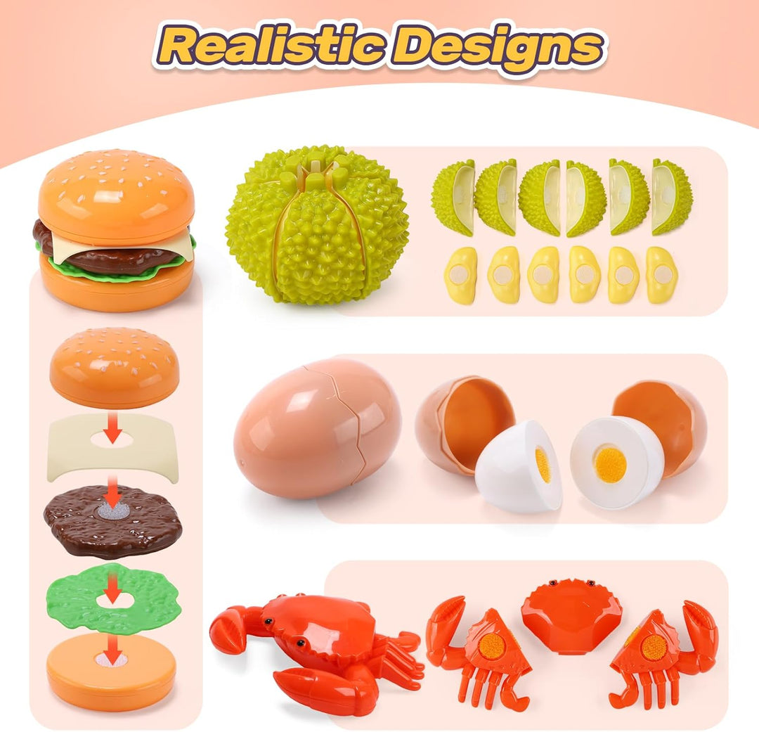 CUTE STONE Accesorios de cocina para niños, juego de ollas y sarten...