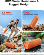Altavoz Bluetooth, sonido HD de 20 W, inalámbrico portátil, IPX5 impermeable, hasta 24 horas de reproducción, emparejamiento TWS, para hogar, fiesta, exterior, campamento, playa, artículos