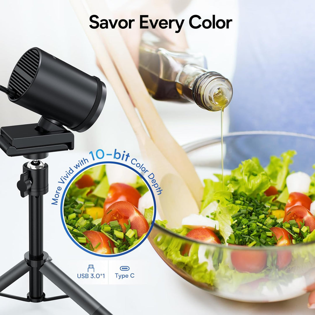 EMEET SmartCam S800-4K Webcam con trípode para transmisión, sensor...