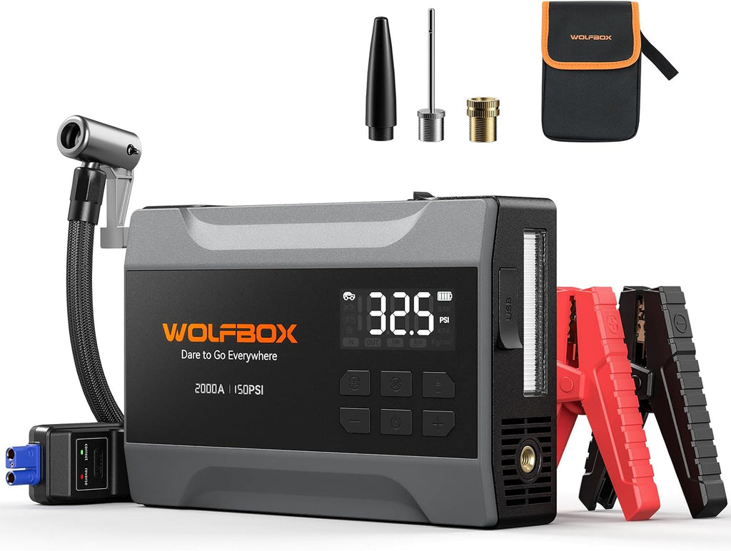 WOLFBOX Arrancador del salto MV10A 2000A con el compresor de aire