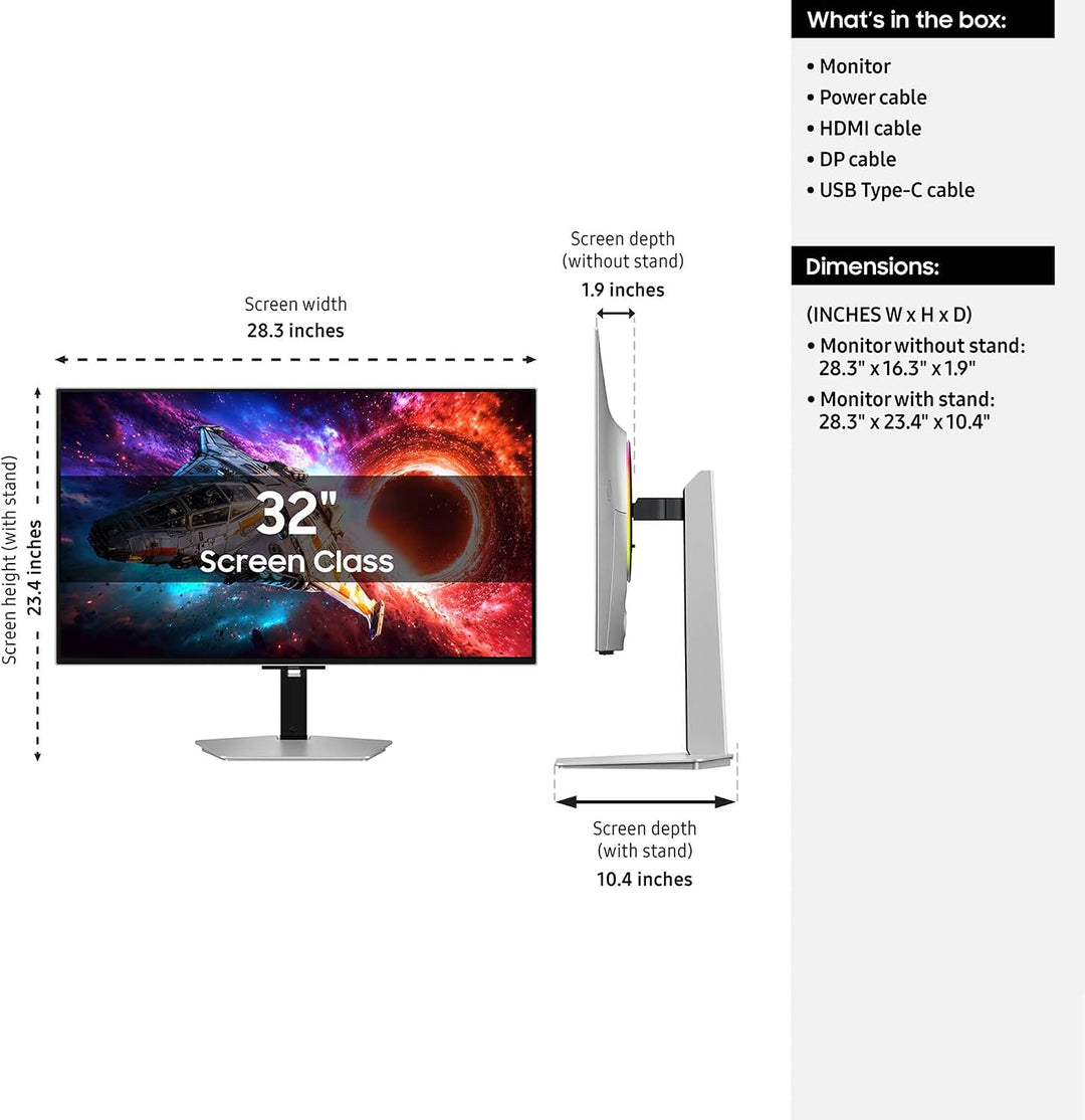 Samsung Odyssey OLED G8 (G80SH) Monitor para juegos de 32 pulgadas,...