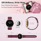 Fitpolo - Reloj inteligente para mujer, pantalla HD de 1.57 pulgadas