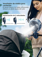 Wavmill Ventilador de cochecito nebulizador, ventilador portátil co...