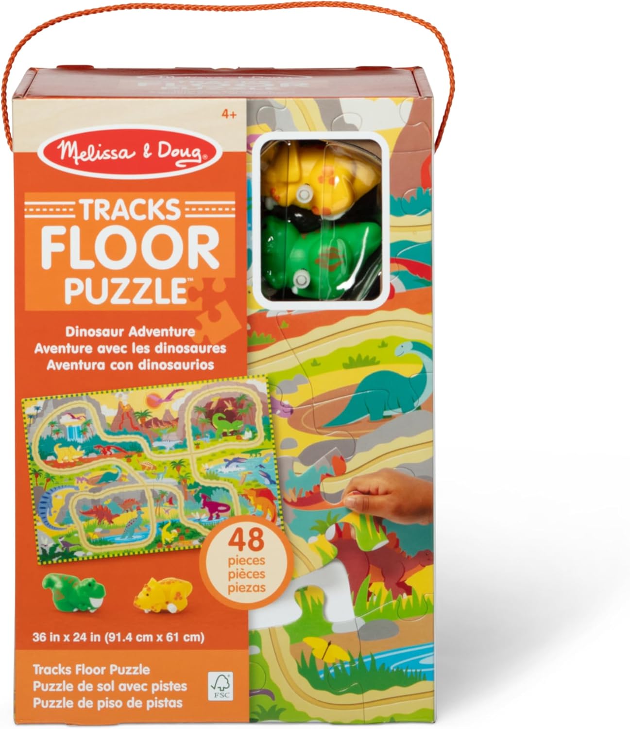 Melissa Doug Dinosaur Adventure Tracks - Rompecabezas de