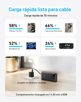 Anker Cargador portátil de 20,000 mAh con cable USB-C integrado con...