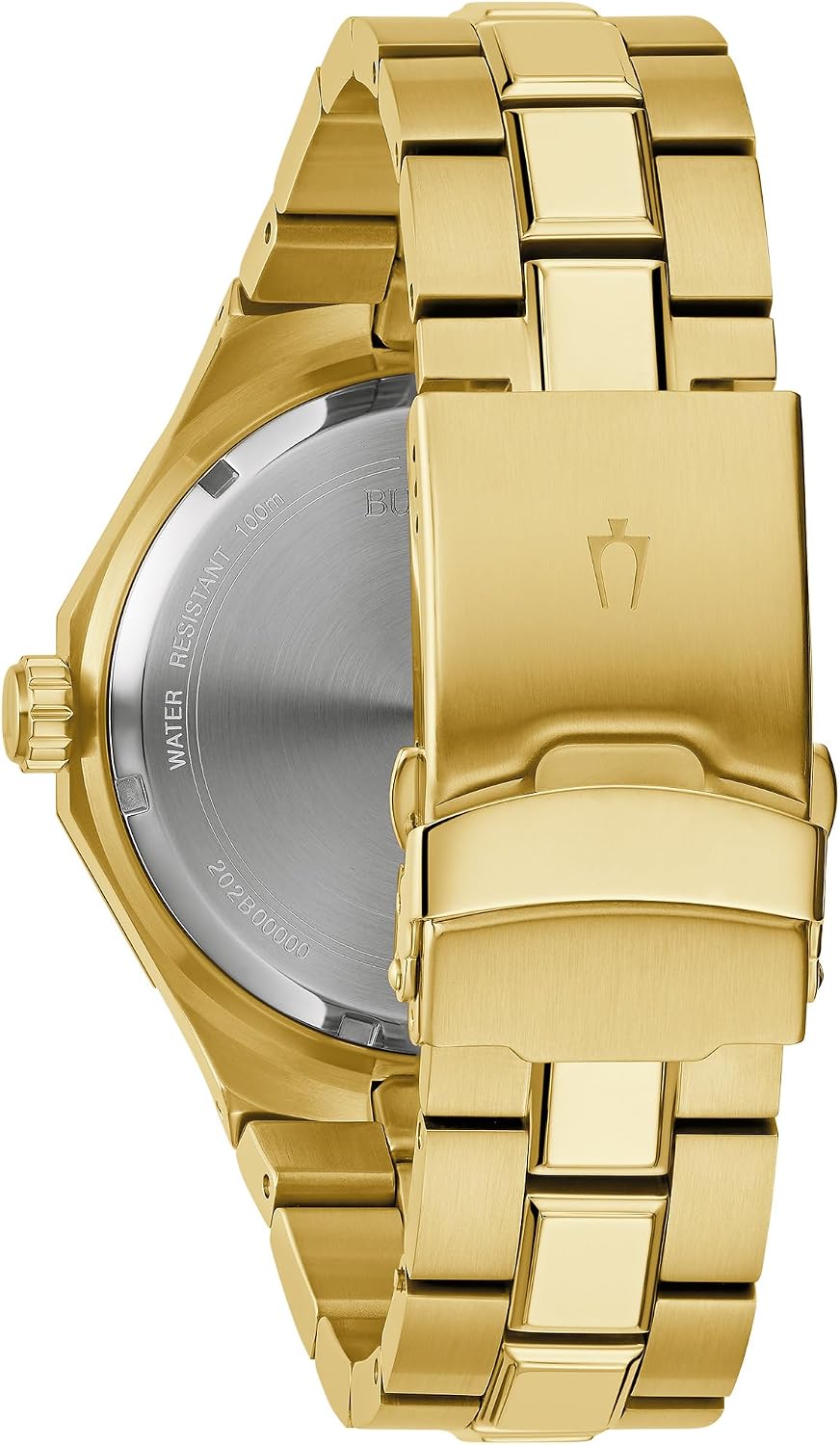 Bulova Reloj de cuarzo clásico para hombre de acero inoxidable de 3 manecillas con diamantes y día/fecha, 44mm