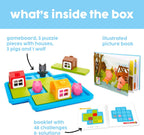 SmartGames Three Little Piggies Deluxe - Juego de rompecabezas preescolar galardonado, Tres cerditos