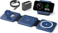 Iseyyox Estación de carga para dispositivos Apple – Base de carga inalámbrica plegable magnética 3 en 1 – Almohadilla de carga de viaje para MagSafe iPhone 17 16 15 14 13 12 Pro Max Plus Watch