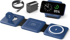Iseyyox Estación de carga para dispositivos Apple – Base de carga inalámbrica plegable magnética 3 en 1 – Almohadilla de carga de viaje para MagSafe iPhone 17 16 15 14 13 12 Pro Max Plus Watch