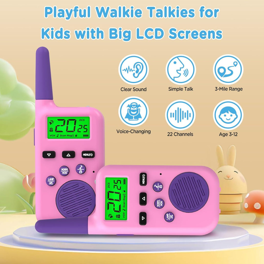 Peakeep Walkie Talkies para niños de largo alcance 3 millas, juguet...