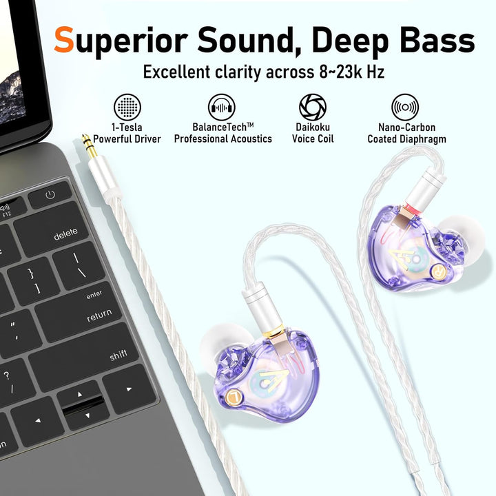 Auriculares Vibes 202 con cable - Auriculares HiFi con monitor en e...