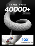 LISEN Mini cargador portátil 3 en 1 para iPhone 18 Pro/Pro Max/Duo, cable, 7000 mAh, Blanco perla