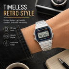 Casio A158WA Series | Reloj Digital Unisex | Vintage | WR | Cronómetro 100 SEG | Alarma Diaria | Hora Regular: Hora, Minuto, Segundo, PM, Fecha, Día | Luz LED | Batería 7 Años