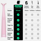 FLAUS Hilo dental eléctrico - Tejido extra fuerte - Removedor de placa de