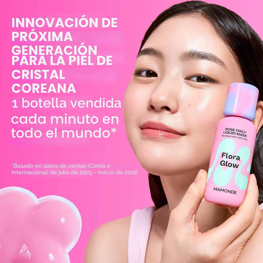 MAMONDE Flora Glow Rose - Mascarilla líquida diaria | Hidratante, e...