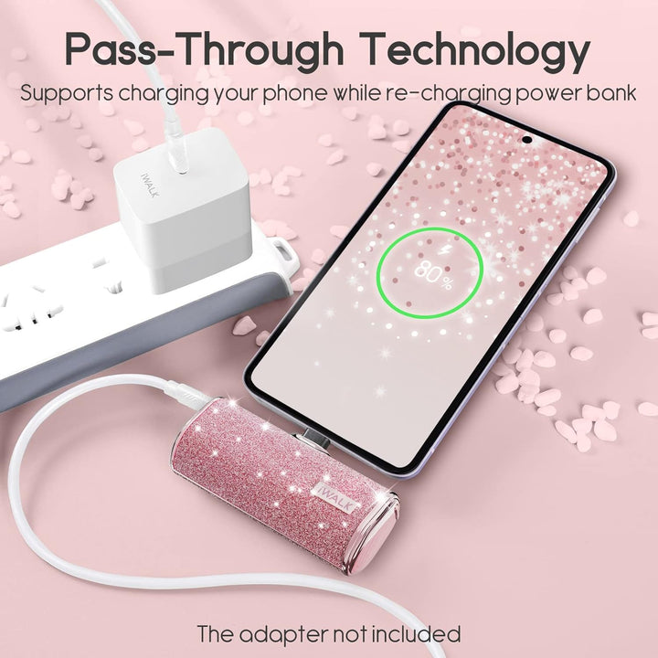 iWALK Cargador portátil USB C, batería ultracompacta de 4500 mAh, b...