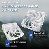 Antec Flux Pro Blanco, 6 ventiladores PWM incluidos, panel frontal...