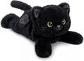 Onsoyours Peluches originales de gato negro calentables y pesados, peluche de gatito de 15 pulgadas para microondas para calidez y comodidad, juguetes de peluche suaves para niños y adultos