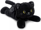 Onsoyours Peluches originales de gato negro calentables y pesados, peluche de gatito de 15 pulgadas para microondas para calidez y comodidad, juguetes de peluche suaves para niños y adultos