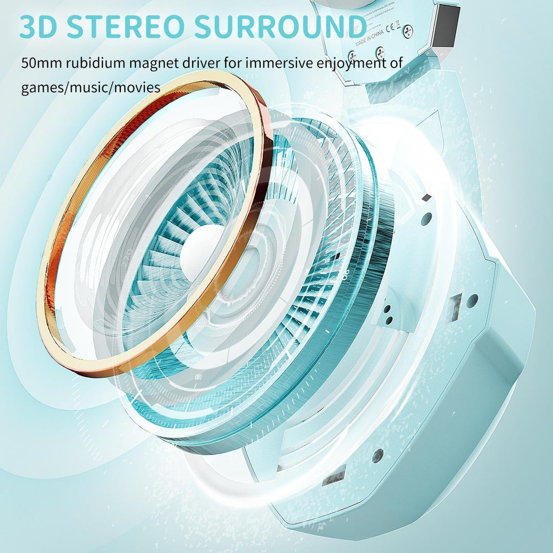 Ozeino Auriculares para juegos para PC, PS4, PS5, auriculares para...