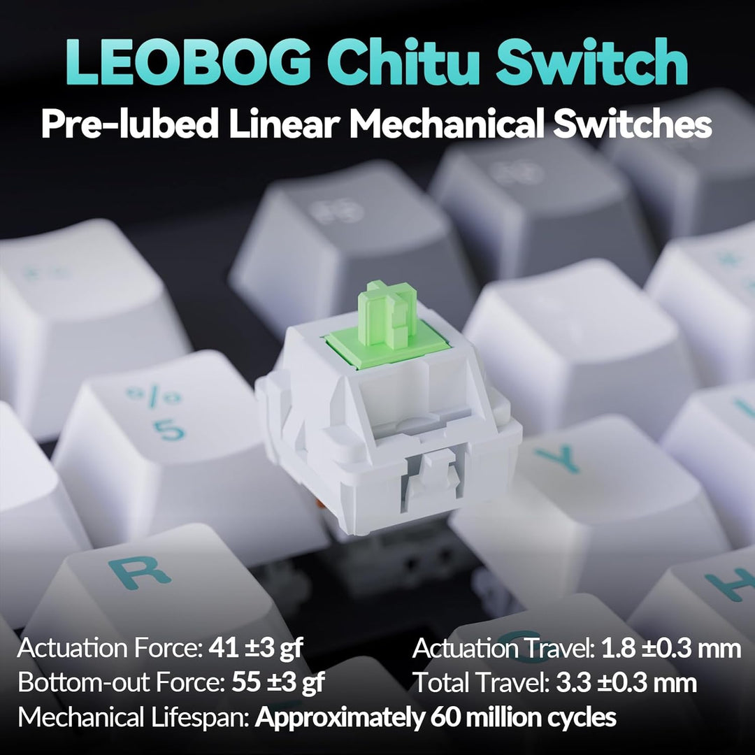 LINGBAO K98 - 96% teclado mecánico inalámbrico, batería de 10000 mA...