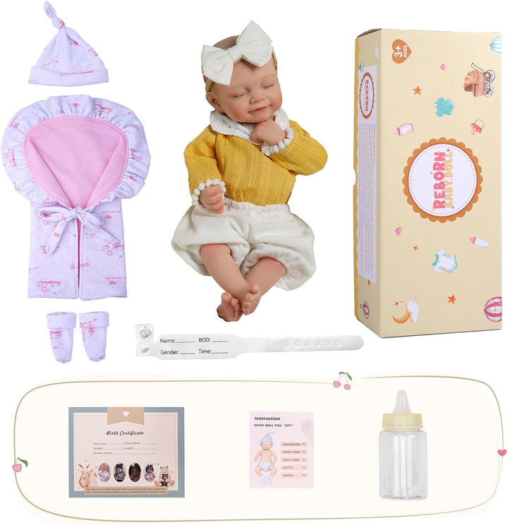 BABESIDE Muñecas de bebé Reborn de silicona de cuerpo completo, 12...