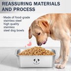 Cuencos de acero inoxidable para perros grandes, cuencos metálicos de alta capacidad para comida de perros, cuenco de comida y agua para perros grandes, extra grandes y grandes, 3.2 galones