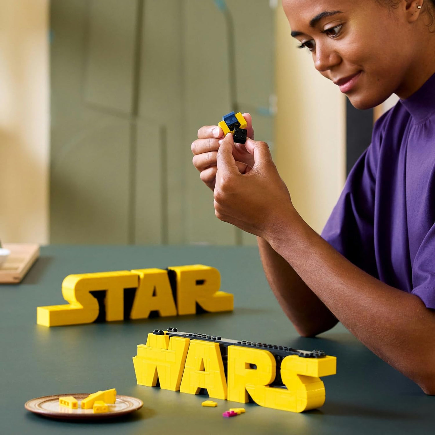LEGO Star Wars Logo de Star Wars construido con ladrillo
