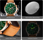 BENYAR Relojes para hombre, cronógrafo analógico de cuarzo, impermeables, relojes de pulsera para hombre, moda de negocios, trabajo, casual, deportivo, reloj de vestir con calendario