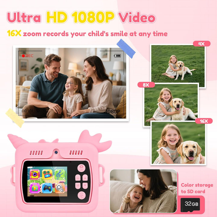 OTJ Cámara para Niños con Impresión Instantánea para Niñas y Niños...