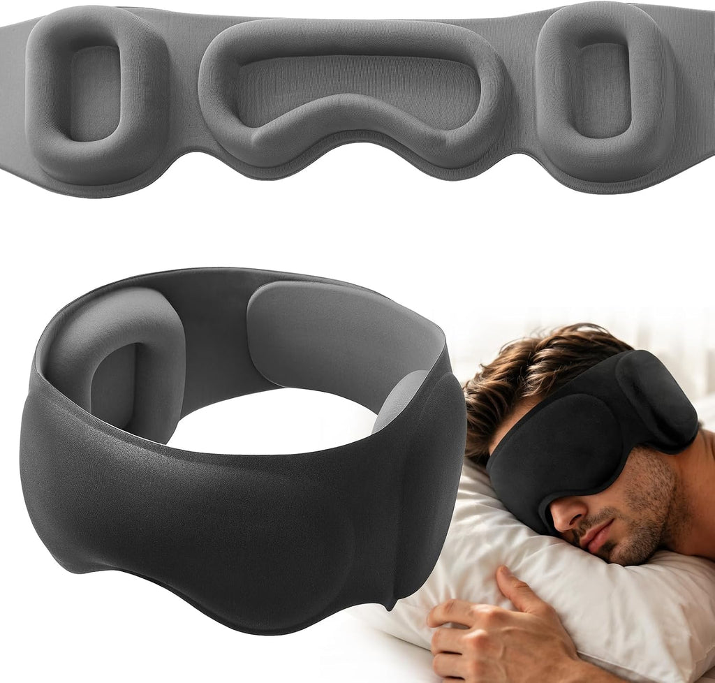 CLOZIA - Máscara de sueño con peso, máscara opaca para los ojos