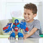 Transformers Dinobot Adventures Optimus Prime T-Rex - Juguete de conversión con luces y sonidos, figura de acción de 9+ pulgadas, a partir de 3 años (exclusivo de Amazon)