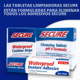Secure Adhesivo para Dentaduras Impermeable - Sin Zinc - Extra Fuer...