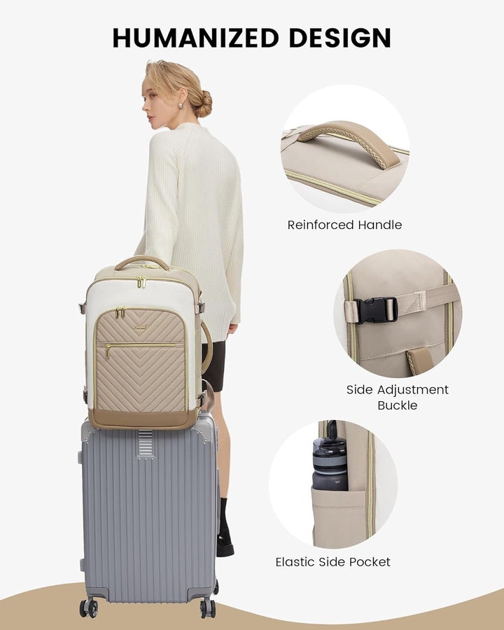 LOVEVOOK Mochila de viaje grande, equipaje de mano para aviones, Mo...