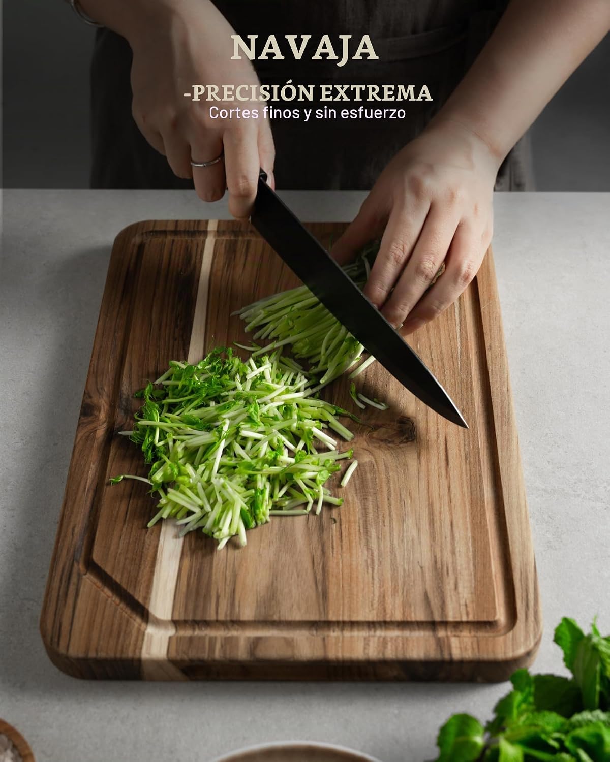 Astercook - Juego de 15 cuchillos de cocina con afilador, color negro
