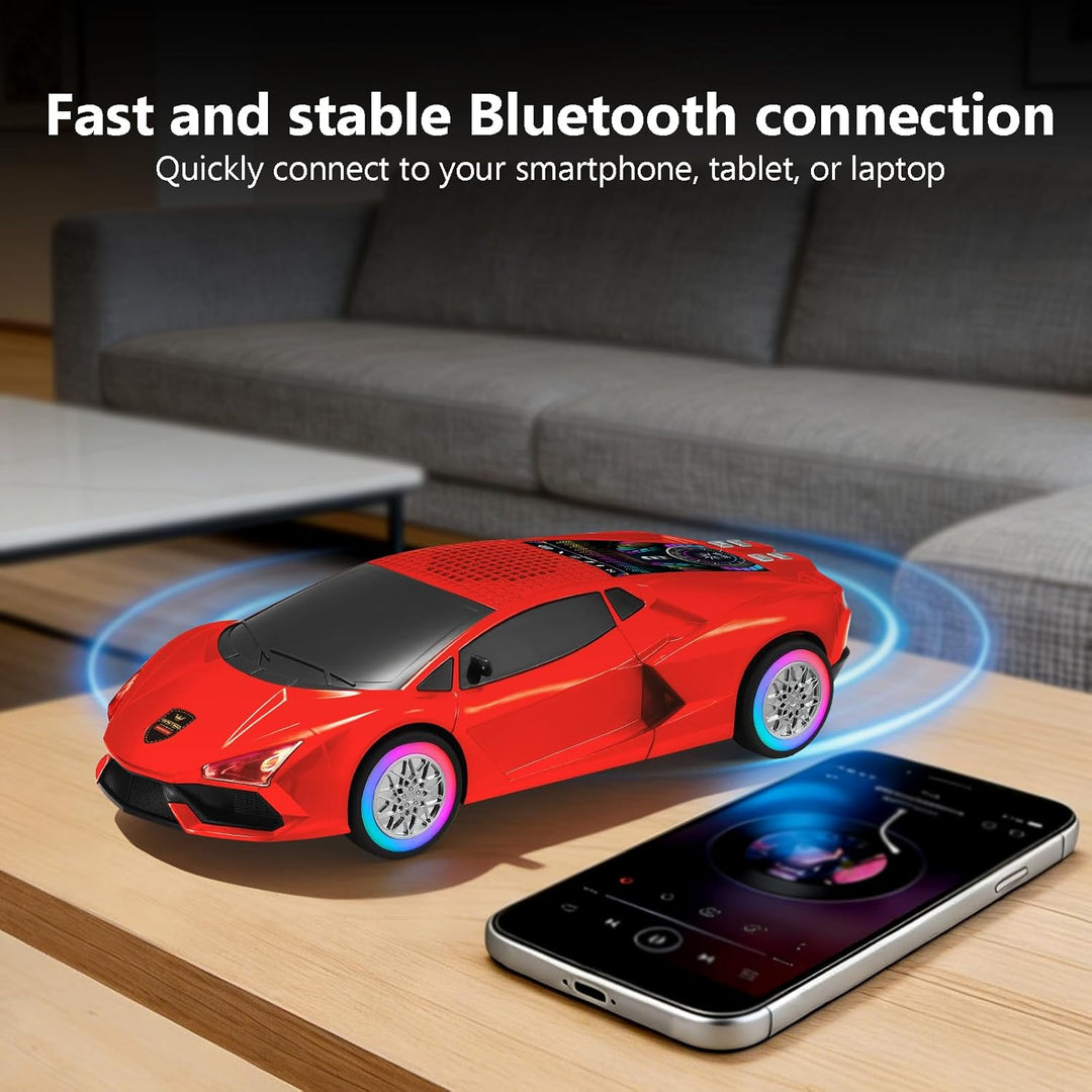 WSTER WS-690 Hypercar Altavoz Bluetooth portátil, control de luz LE...