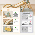 Tiny Land Conjunto de Triángulo Pikler, 7 en 1 plegable Montessori Escalada Juguetes