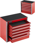 VEVOR Caja de herramientas de metal, de 8.6 pulgadas, caja de herramientas metálica portátil con 5 cajones, pequeño cofre de herramientas con forros EVA y almohadillas de PP, acero resistente con