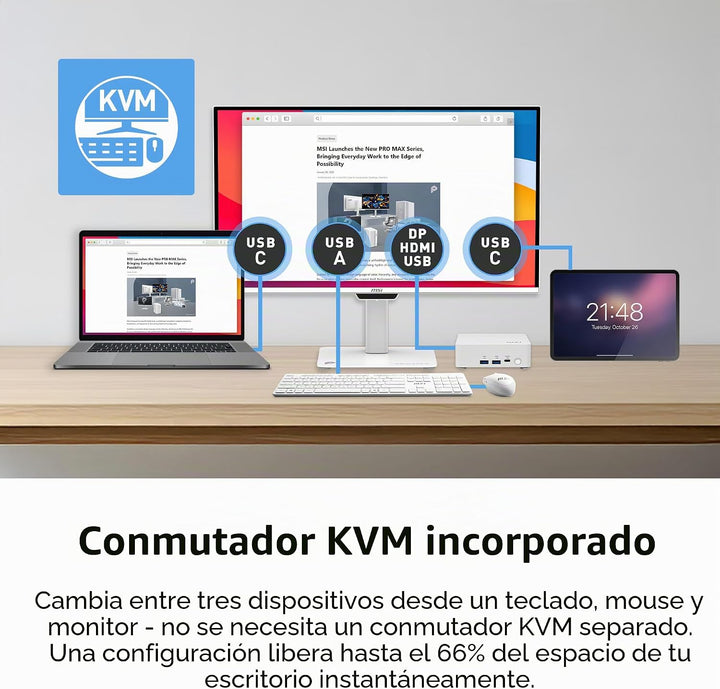 msi PRO MAX 271UPXW12G - Monitor de concentrador 4K UHD QD-OLED (38...