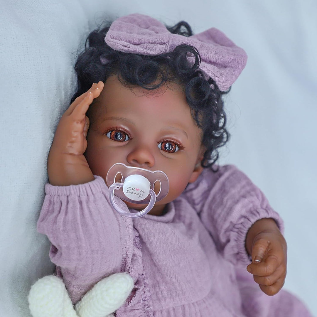 WOOROY Muñecas Realistas Reborn Baby Dolls Niña Negra \u2013 Muñeca...