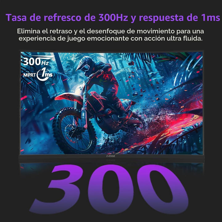Z-Edge Monitor de juegos curvo de 27 pulgadas, monitor PC FHD 1080P...