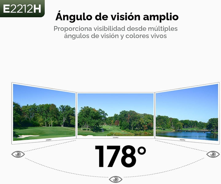 KOORUI Monitor de Computadora de 22 Pulgadas Full HD 1080P 100Hz Pa...